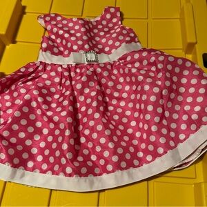 Girls silky beautiful polka dot dress